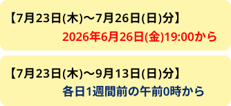 チケット販売開始日